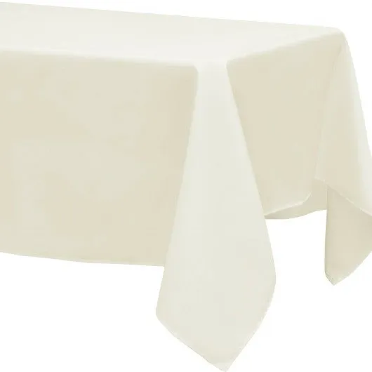 10 pcs 60" x 102" Rectangle Polyester Tablecloth-Ivory