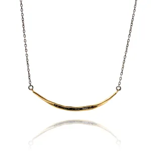 14k Gold and Black Diamond Pendant Necklace