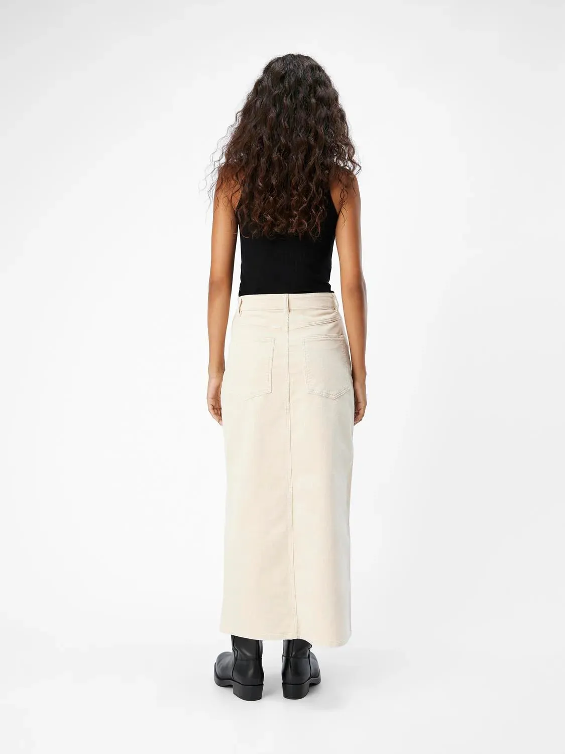 23045628 OBJliva HW Long Corduroy Skirt