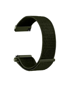 Army Green Nylon WatchBand for Samsung/OnePlus/Fitbit Smartwatches (20mm)