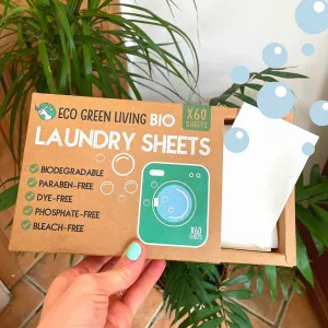 Bio Laundry Detergent Sheets (60) Fragrance Free by Eco Green Living