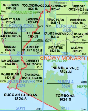 Charcoal Range 8524-1S 1:25k LPI Map Printed