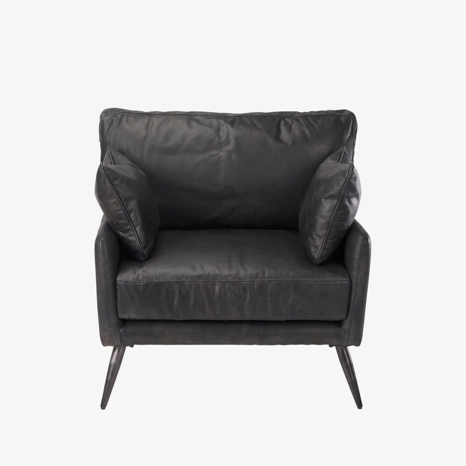 Colter Armchair in Black Leather