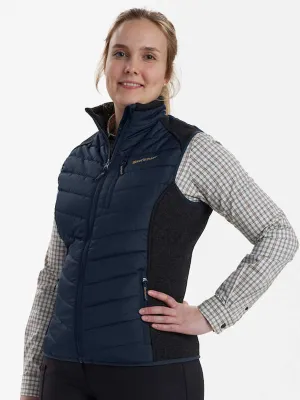 DEERHUNTER Lady Caroline Padded Waistcoat with Knit - Dark Blue