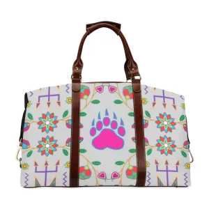 Geometric Floral Fall-Gray Classic Travel Bag