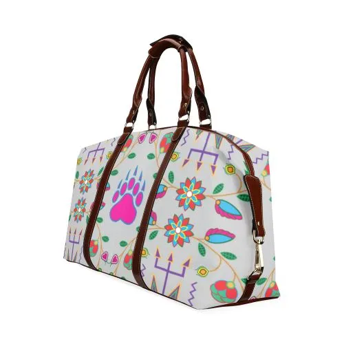 Geometric Floral Fall-Gray Classic Travel Bag