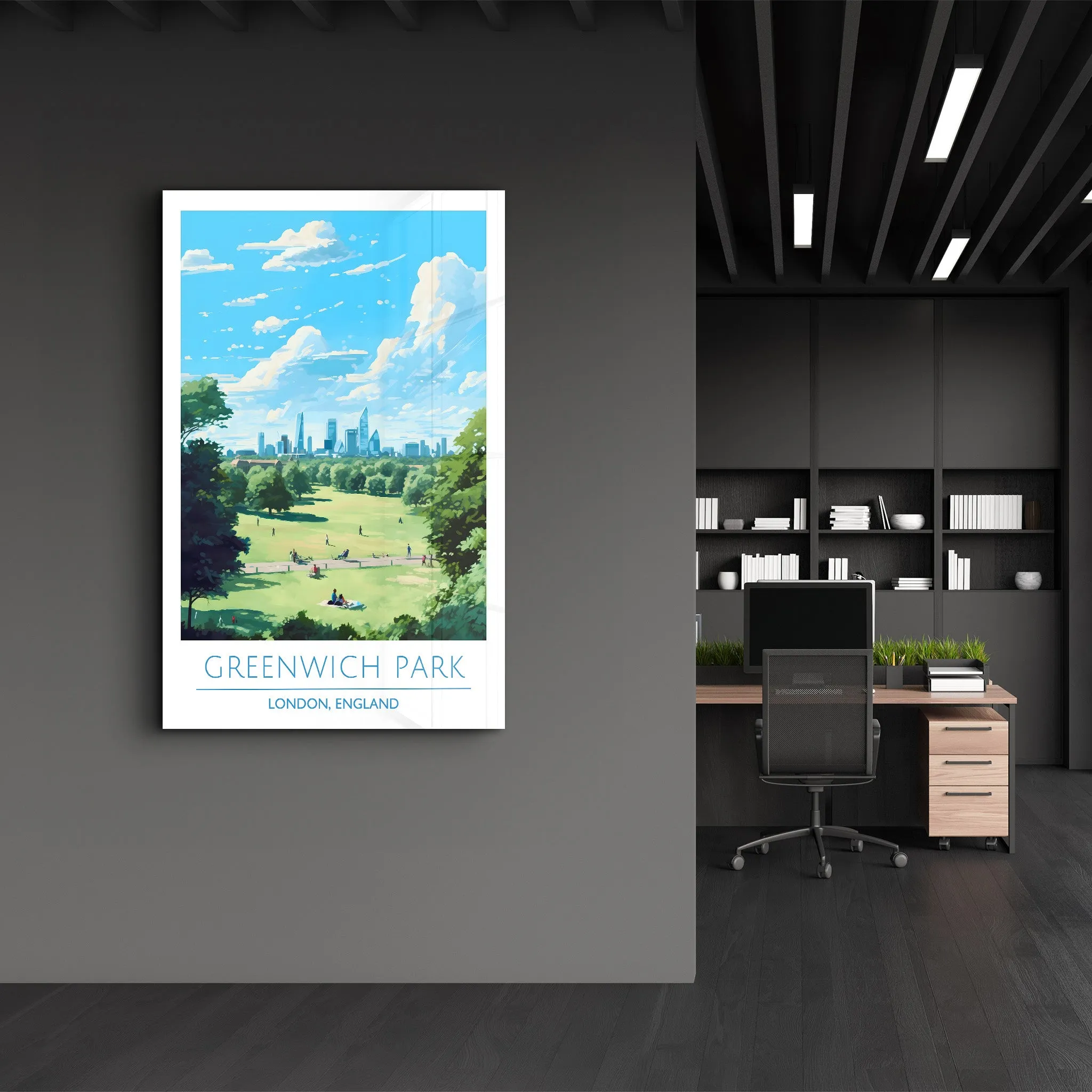 Greenwich Park-London England-Travel Posters | Glass Wall Art