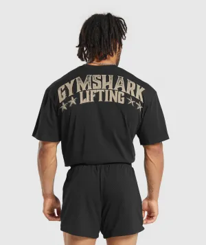 Gymshark Lifting Stars T-Shirt - Black