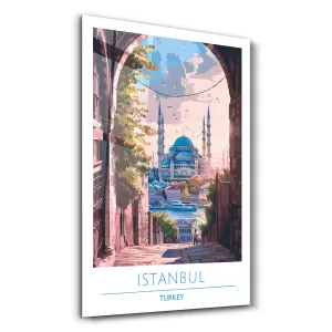 Istanbul Turkey-Travel Posters | Glass Wall Art