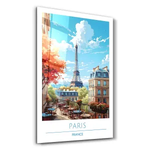 Paris France-Travel Posters | Glass Wall Art