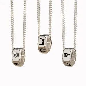 Personalised Travel Symbols Silver Necklace