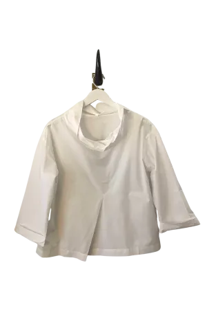 Peter O. Mahler White Short Papercrash Popover Top