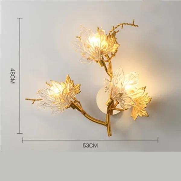 Postmodern LED Glass Chandelier Living Dining Room Bedroom Creative Maple Leaf Decor Pendant Lamps Hotel Lobby Lighting Fixtures