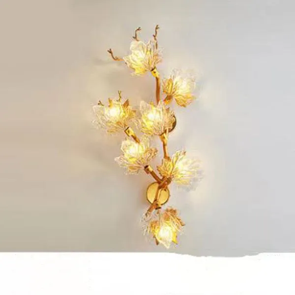 Postmodern LED Glass Chandelier Living Dining Room Bedroom Creative Maple Leaf Decor Pendant Lamps Hotel Lobby Lighting Fixtures