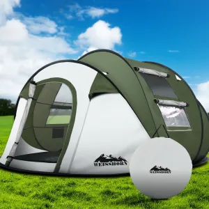 Quick Setup 5-Person Family Camping Tent with UV Protection Weisshorn