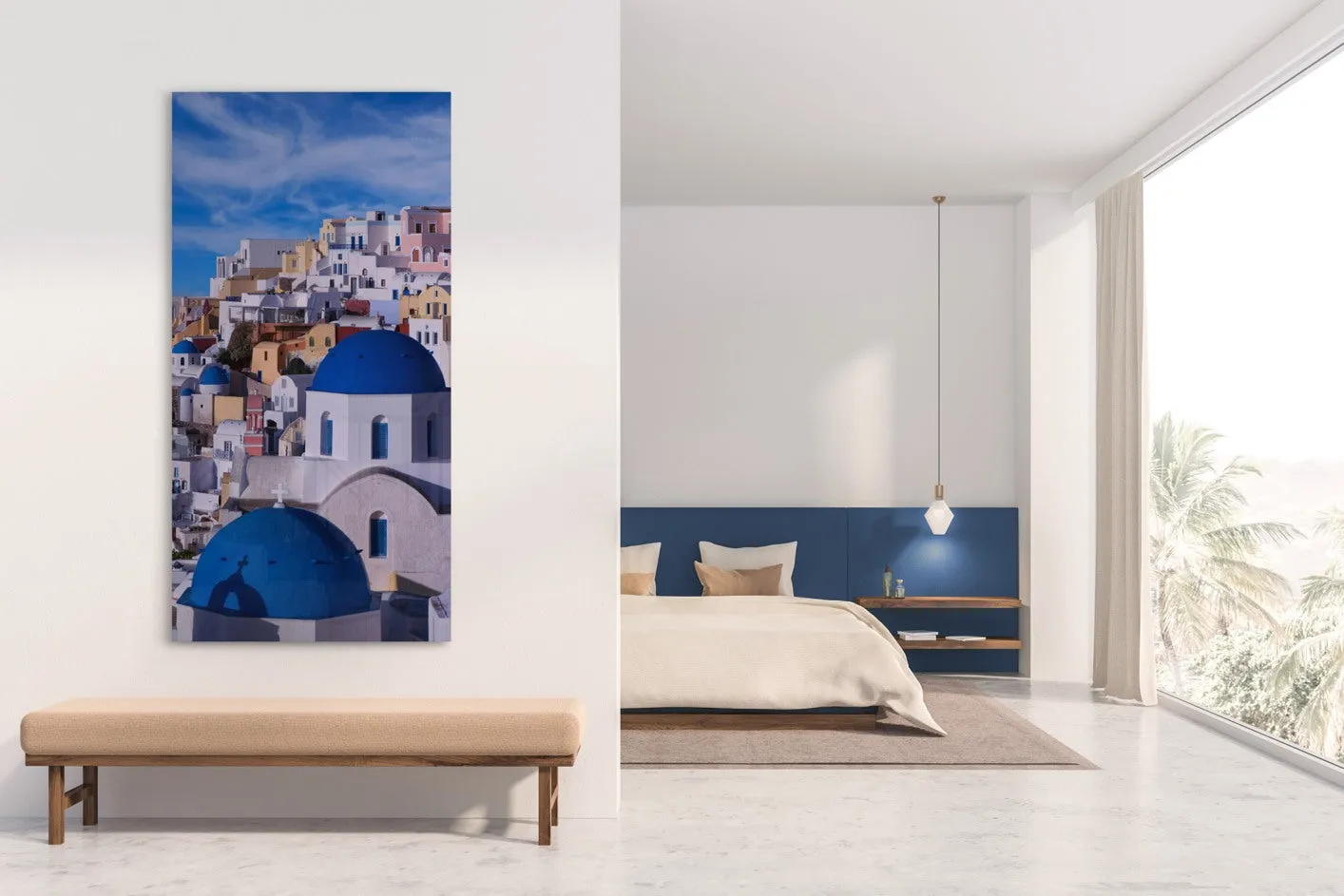 "Vertical Living Santorini" | Italy Photography Print