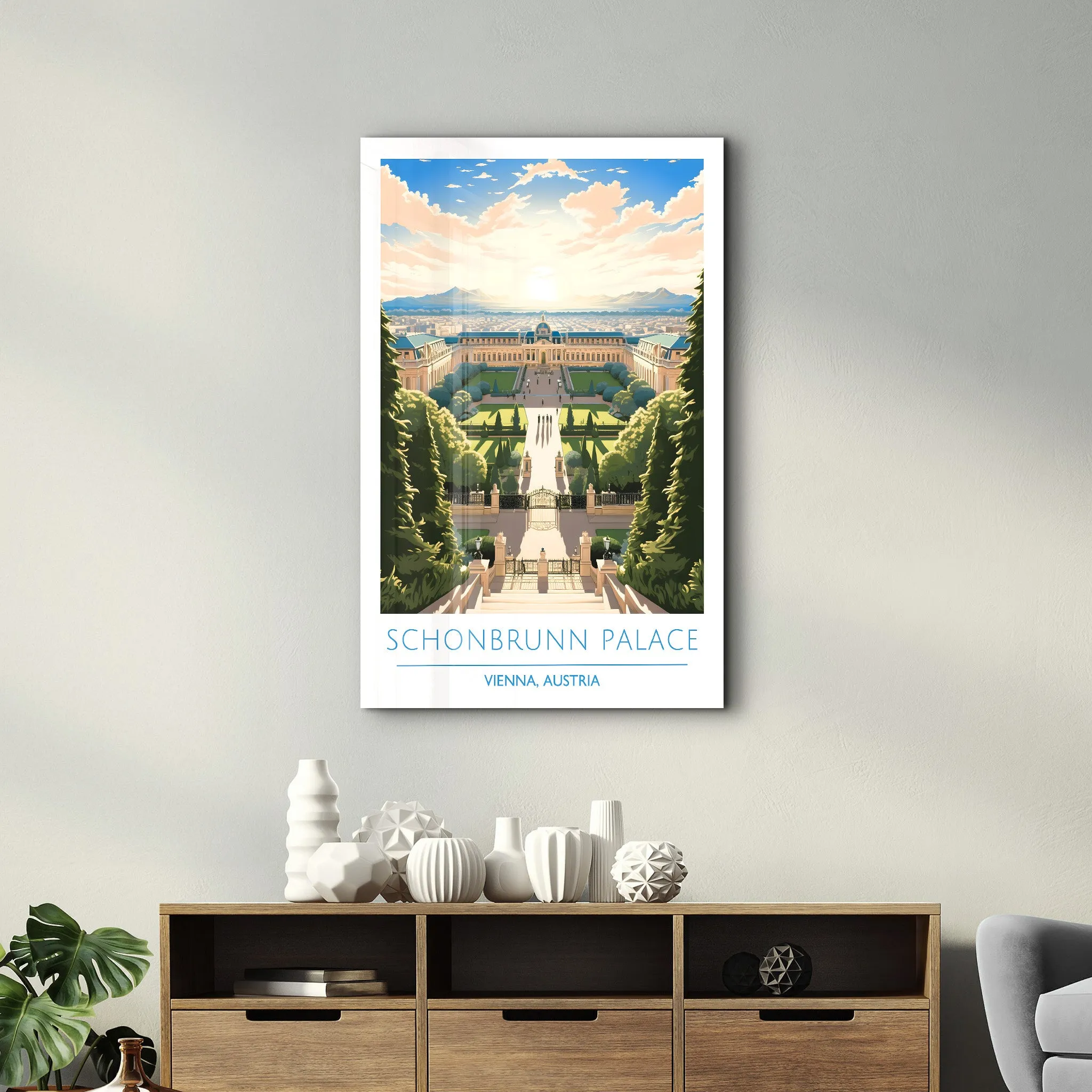 Schonbrunn Palace-Vienna Austria-Travel Posters | Glass Wall Art