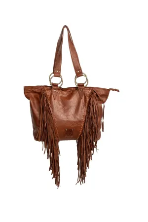 STS Ranchwear Womens Indie Walnut Buffalo Leather Shoulder Tote Bag